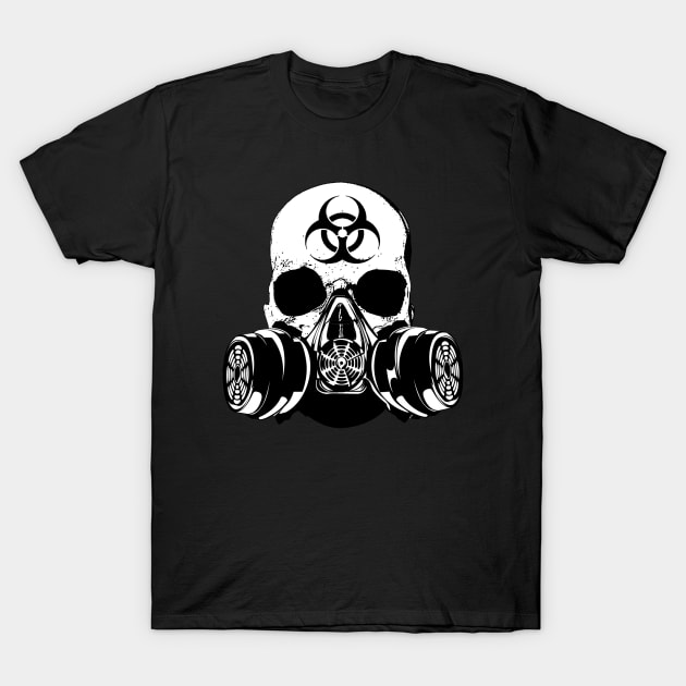 Biohazard Zombie Skull T-Shirt by Ratherkool